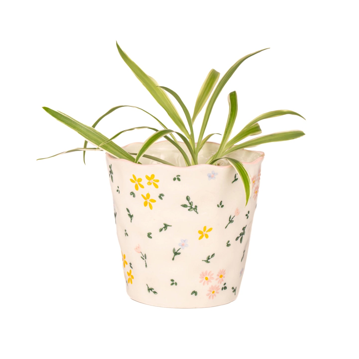 Cache pot floral délicat