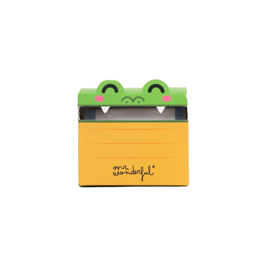 Distributeur de notes autocollantes transparentes – Crocodile