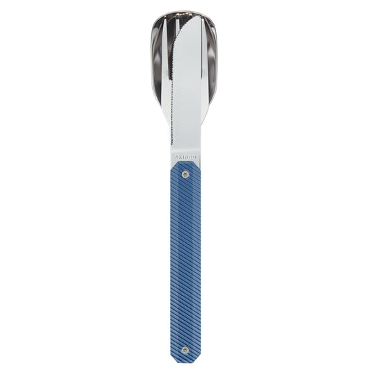 Couverts Droits Aluminium Bleu