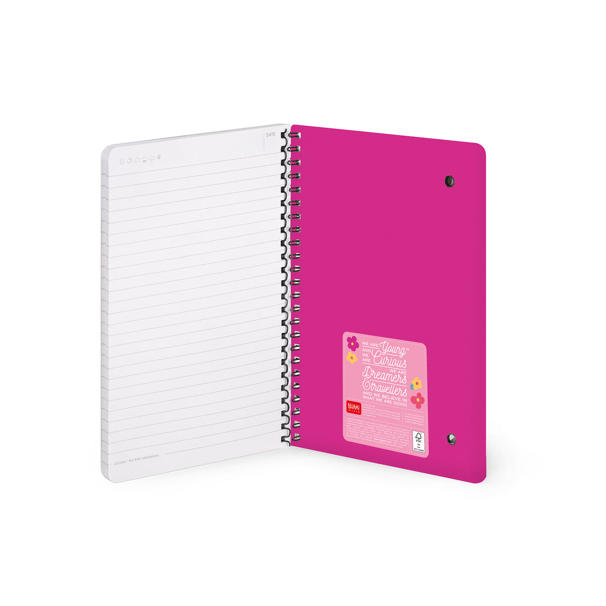 Cahier Ligné Spirale A5 - Flowers