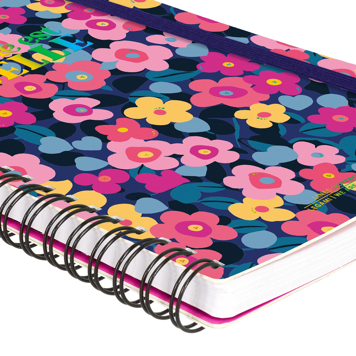 Cahier Ligné Spirale A5 - Flowers