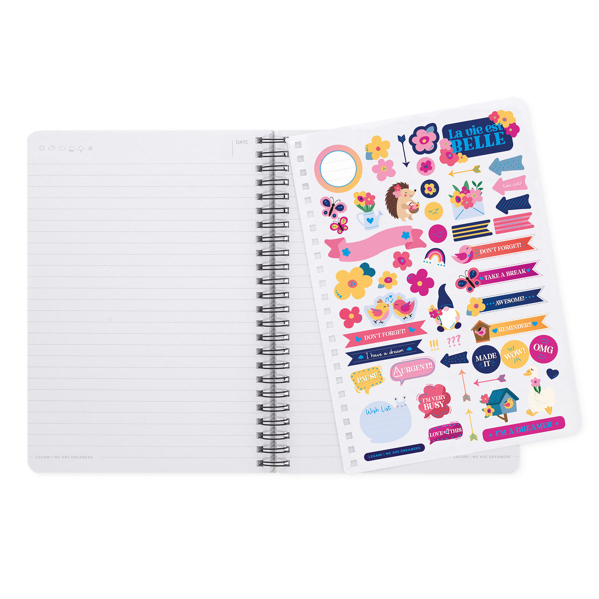 Cahier Ligné Spirale A5 - Flowers