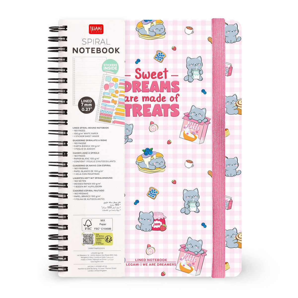Cahier Ligné Spirale A5  - Kitty