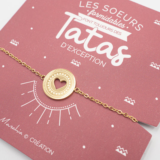 Bracelet "Les soeurs formidables font toujours des tatas d'exception"