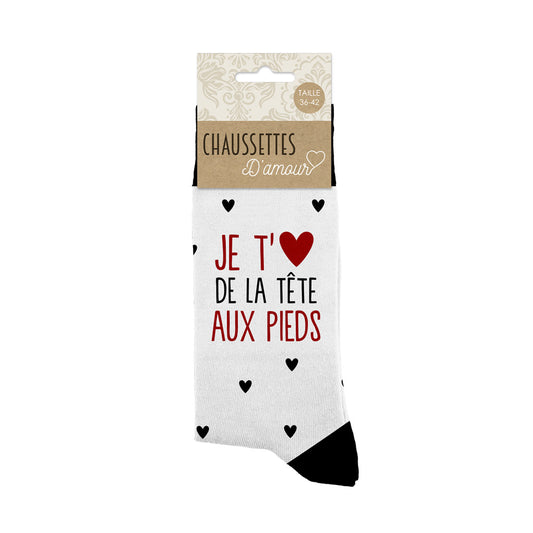 Chaussettes "Je t'aime de la tête aux pieds" 36-42
