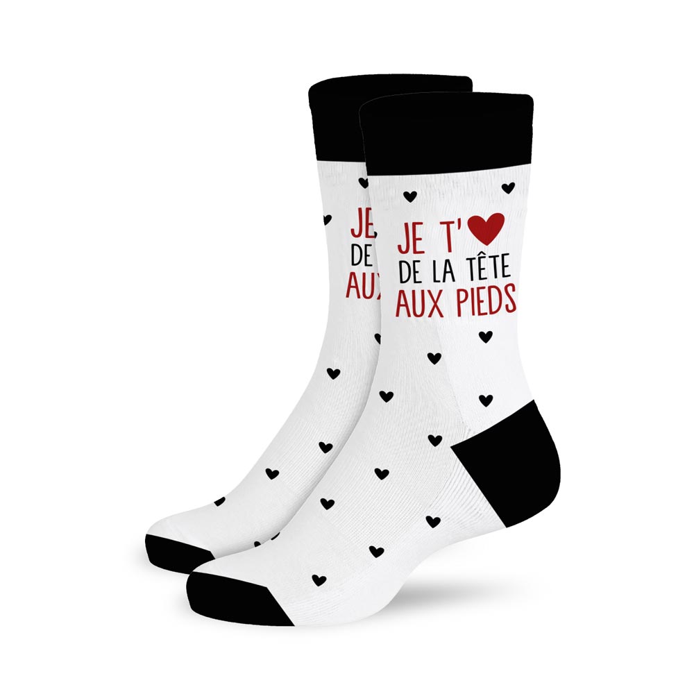 Chaussettes "Je t'aime de la tête aux pieds" 36-42