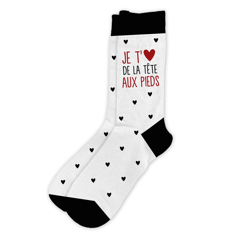 Chaussettes "Je t'aime de la tête aux pieds" 36-42