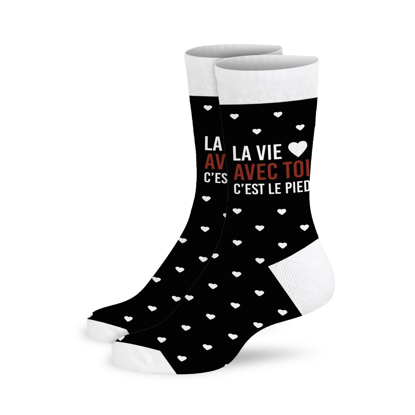 Chaussettes "La vie avec toi c'est le pied" 39-45
