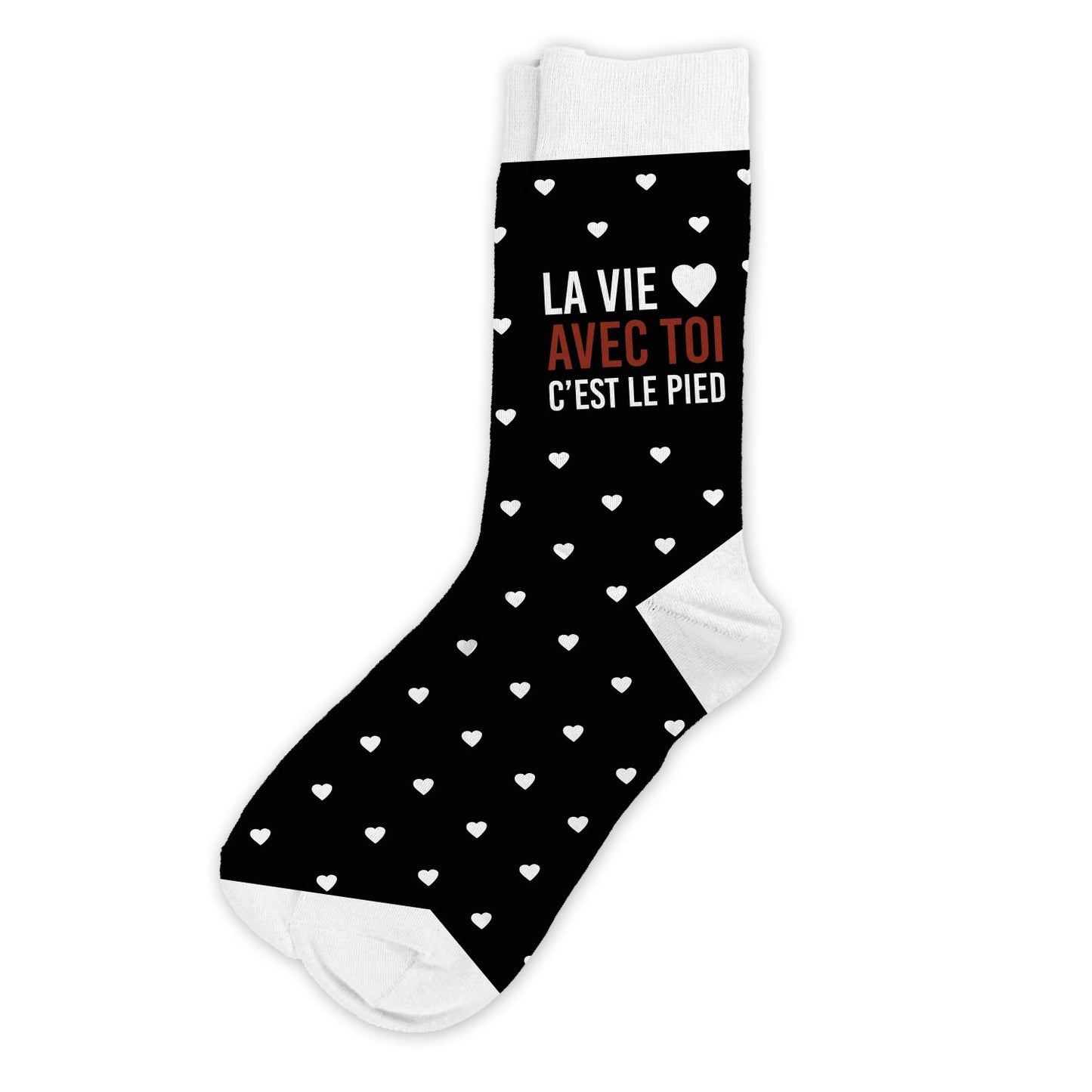 Chaussettes "La vie avec toi c'est le pied" 39-45