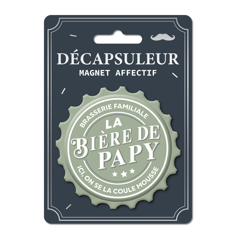 Décapsuleur Magnétique "La Bière de Papy"