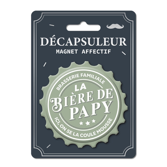 Décapsuleur Magnétique "La Bière de Papy"