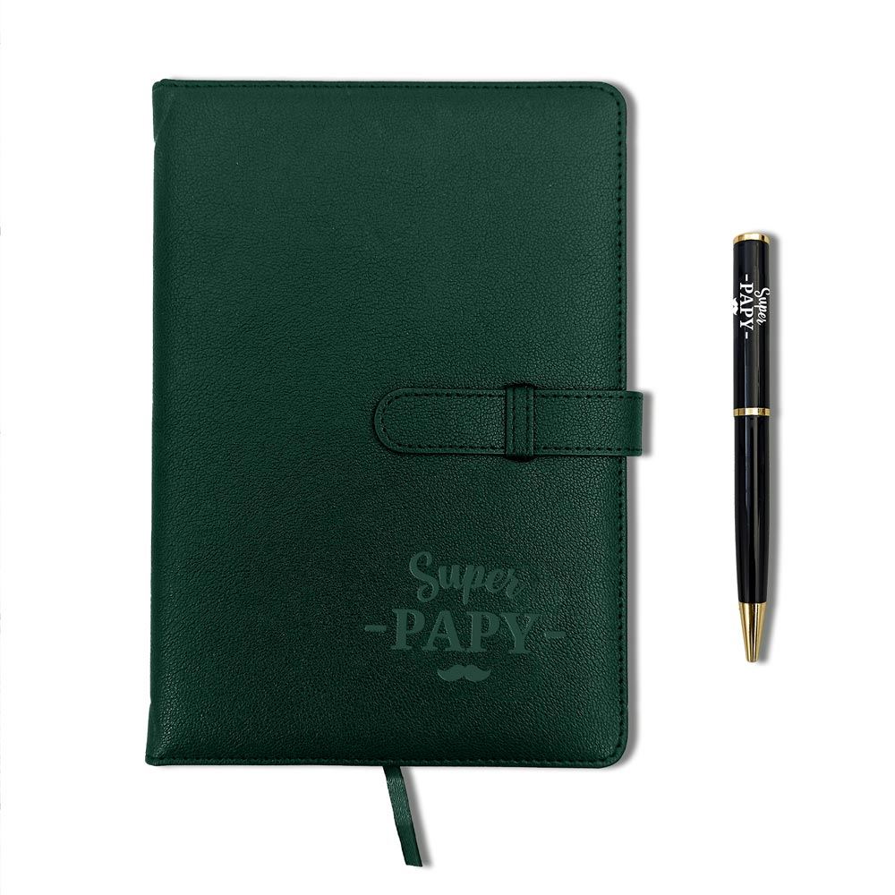 Coffret Carnet Notes + Stylo "Super Papy"
