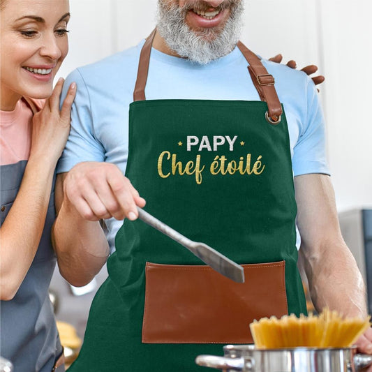 Tablier "Papy Chef Etoilé"