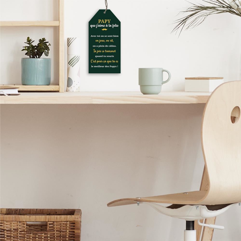 Plaque Bois "Papy que J'aime"