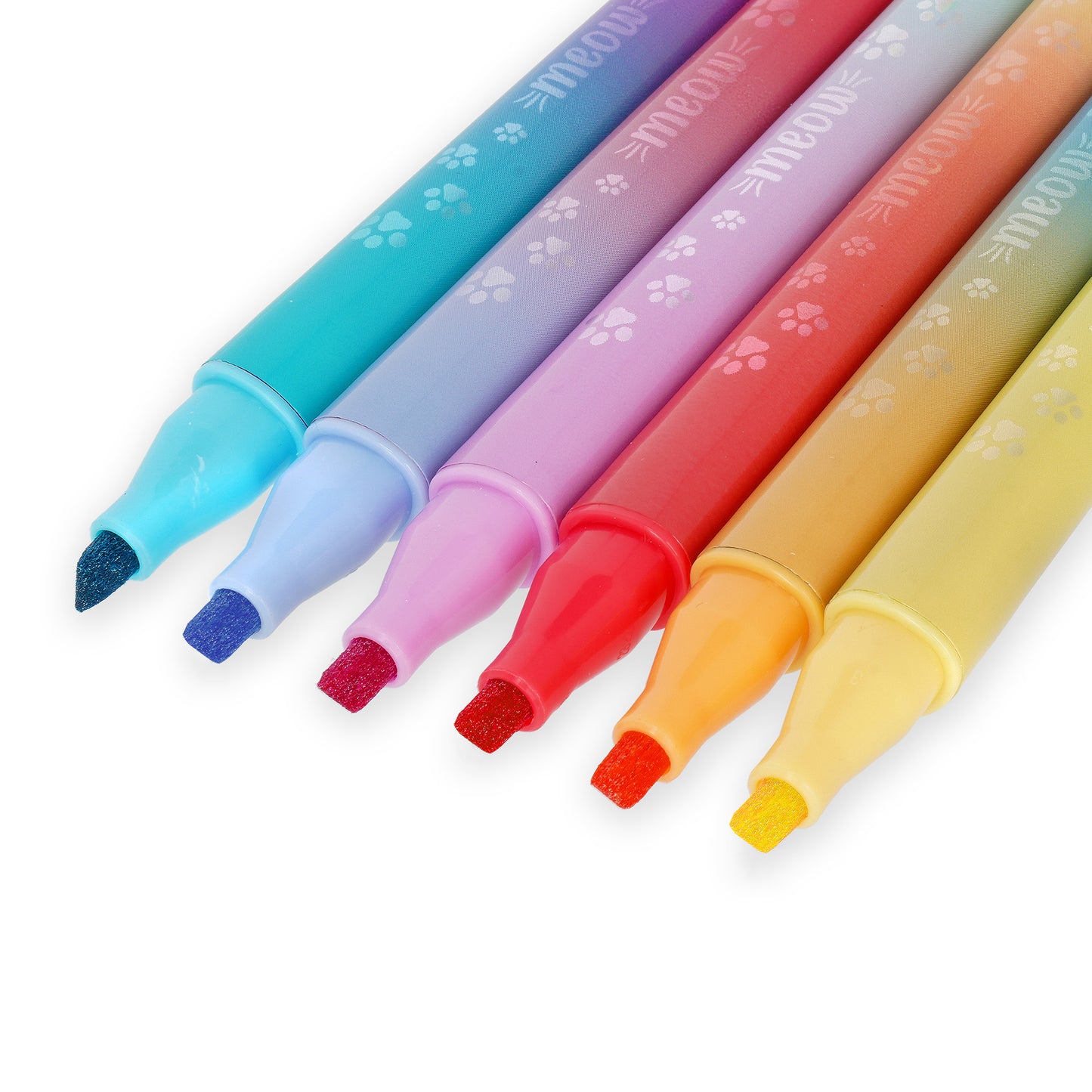 Set 6 feutres double pointe avec couleurs réinscriptibles