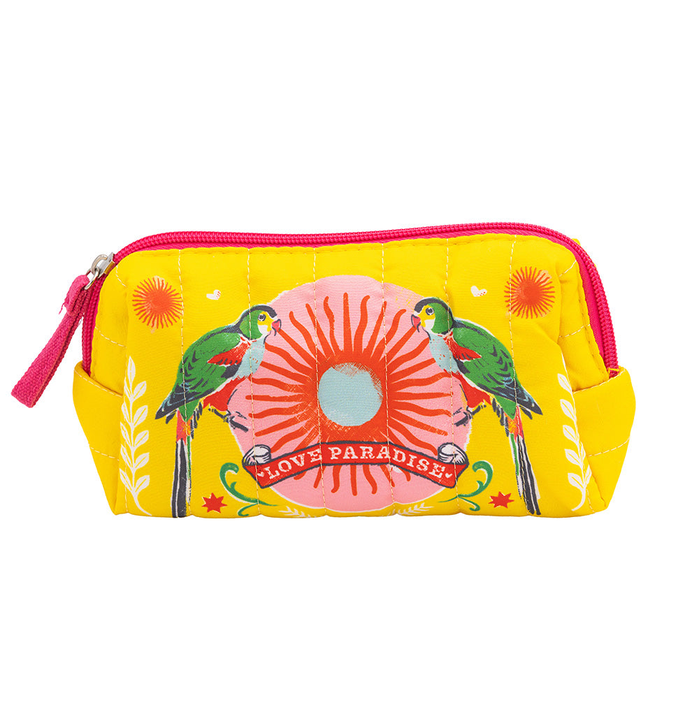 Petite Trousse matelassée Perroquets