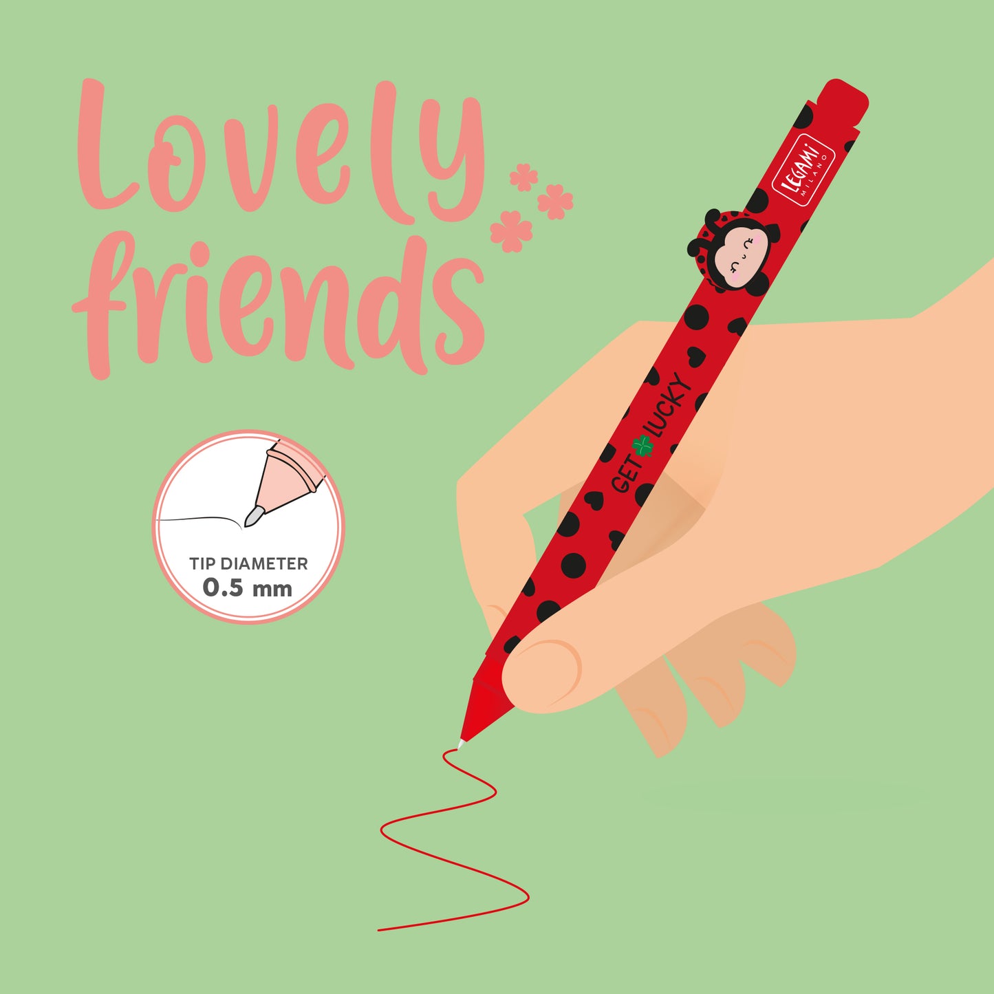 Stylo Ladybug «Get Lucky» - Lovely Friends