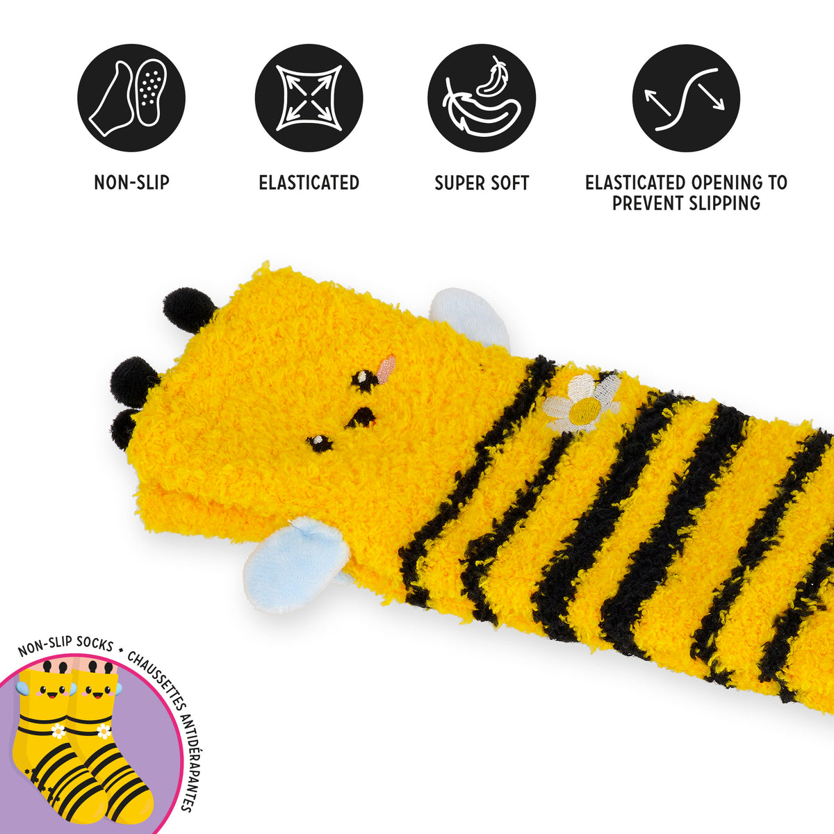 Chaussettes Antidérapantes Abeille ADULTE
