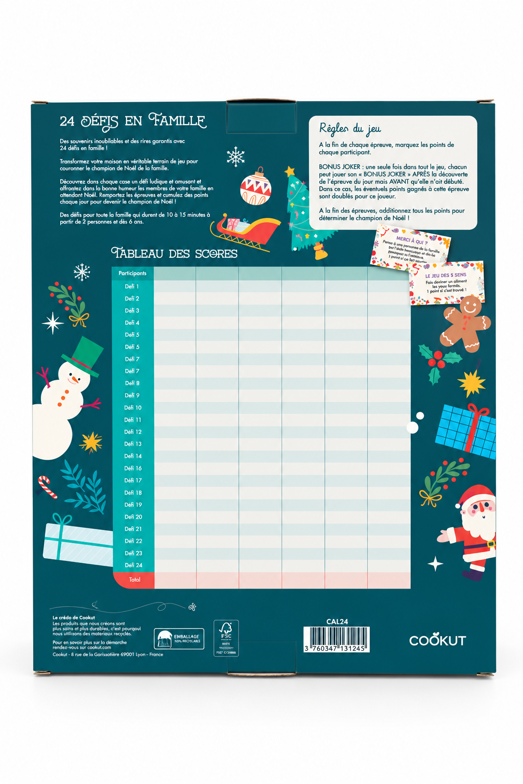 Calendrier de l'Avent familial 2026