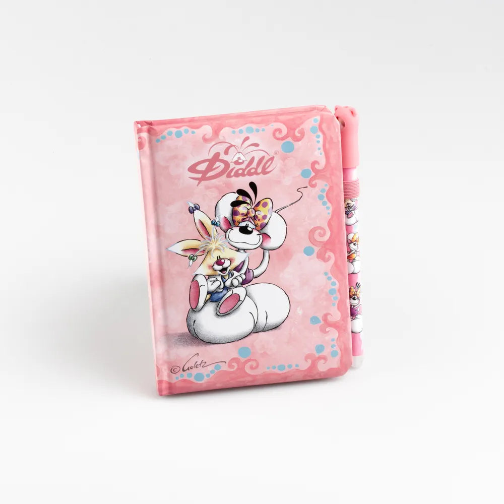 Carnet A6 Rose + Stylo Diddlina