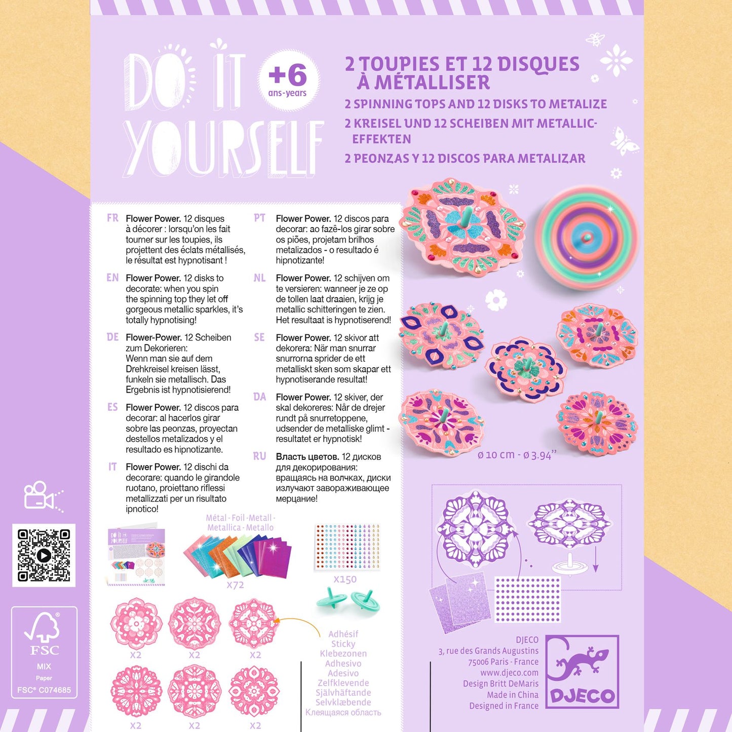 DIY Toupies Flower Power