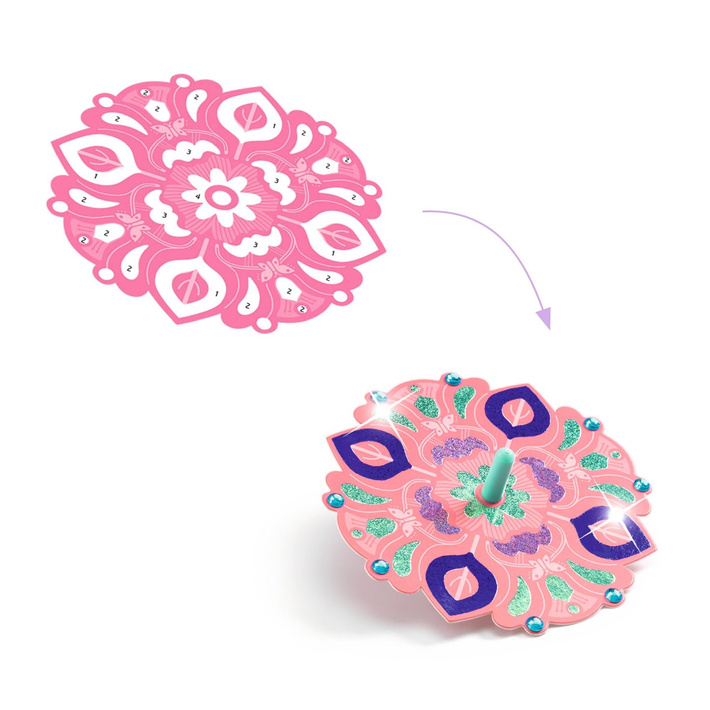 DIY Toupies Flower Power