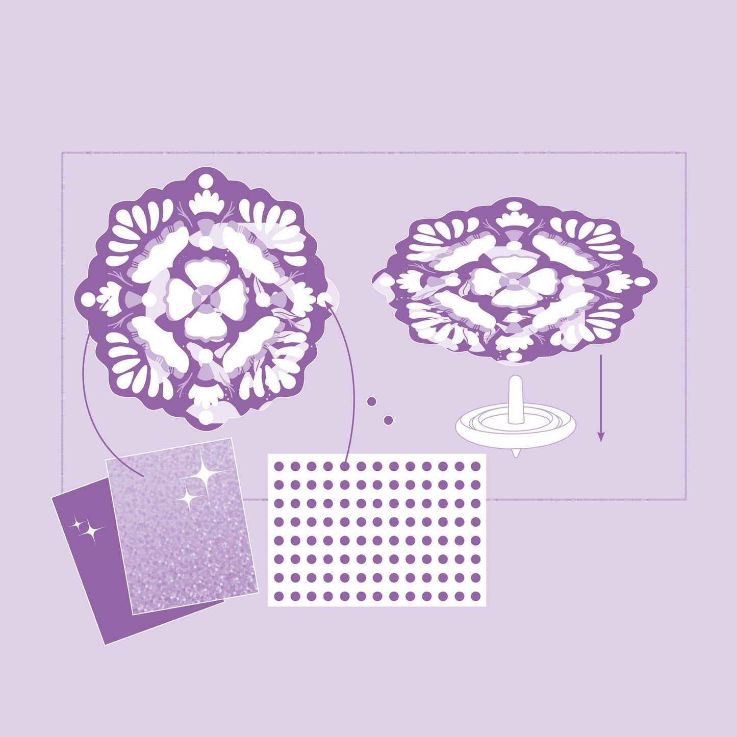 DIY Toupies Flower Power