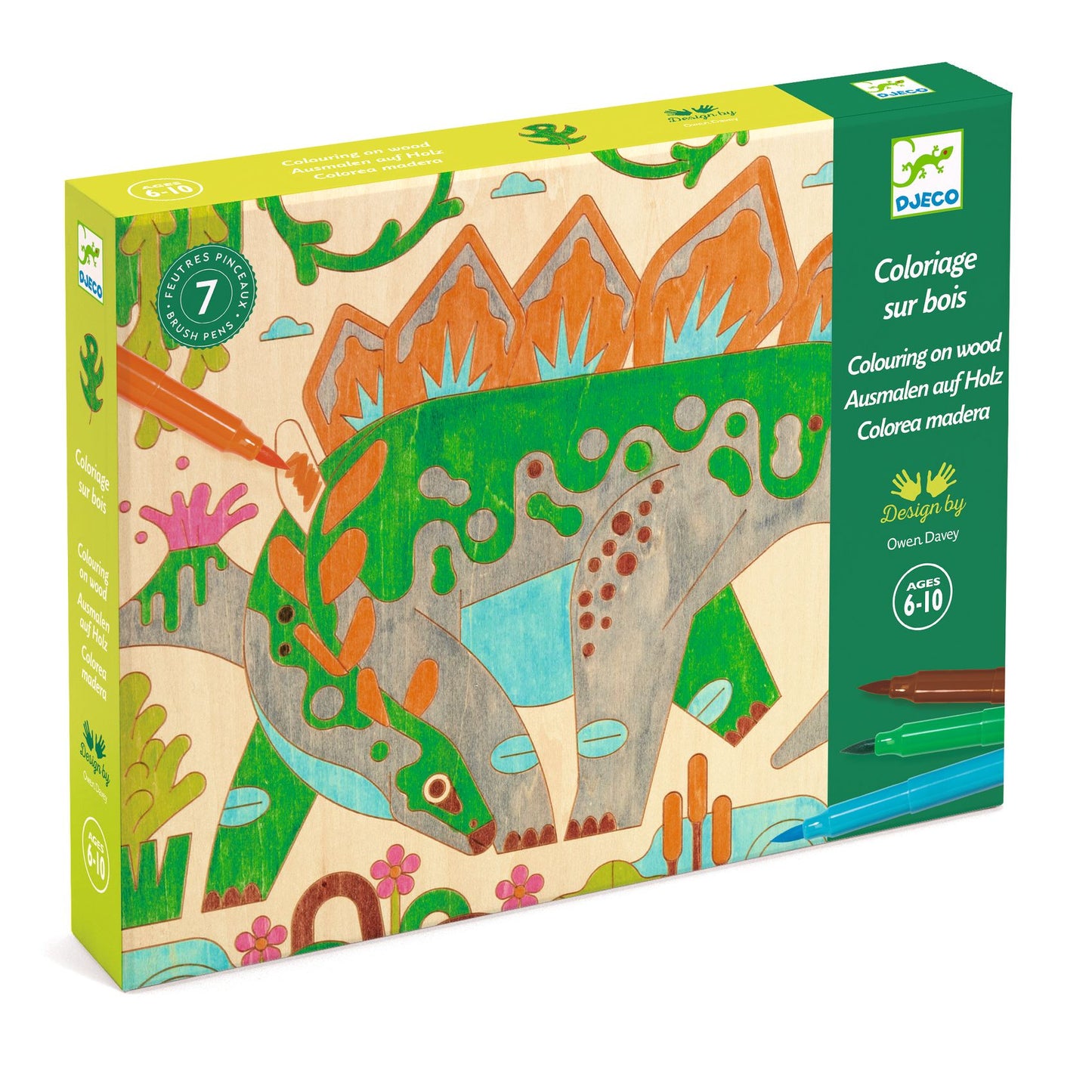 Coloriage sur bois Dino world