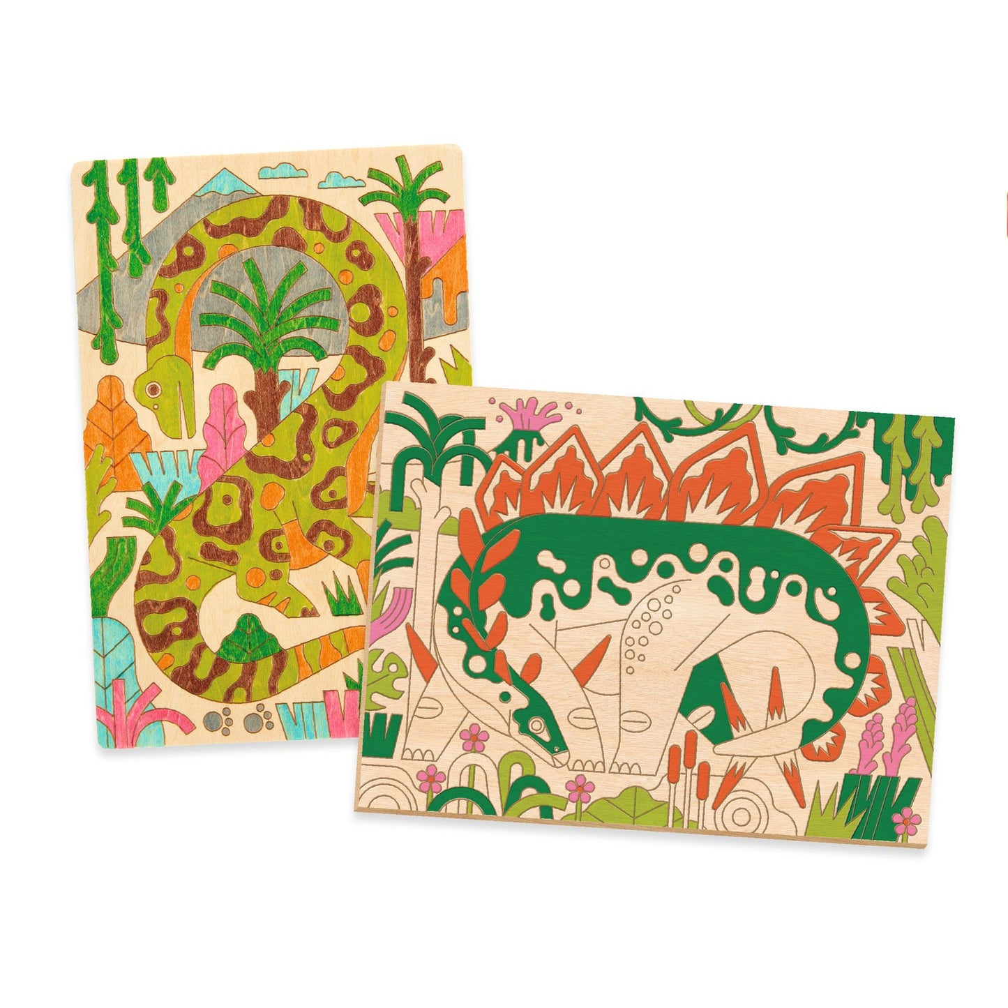 Coloriage sur bois Dino world