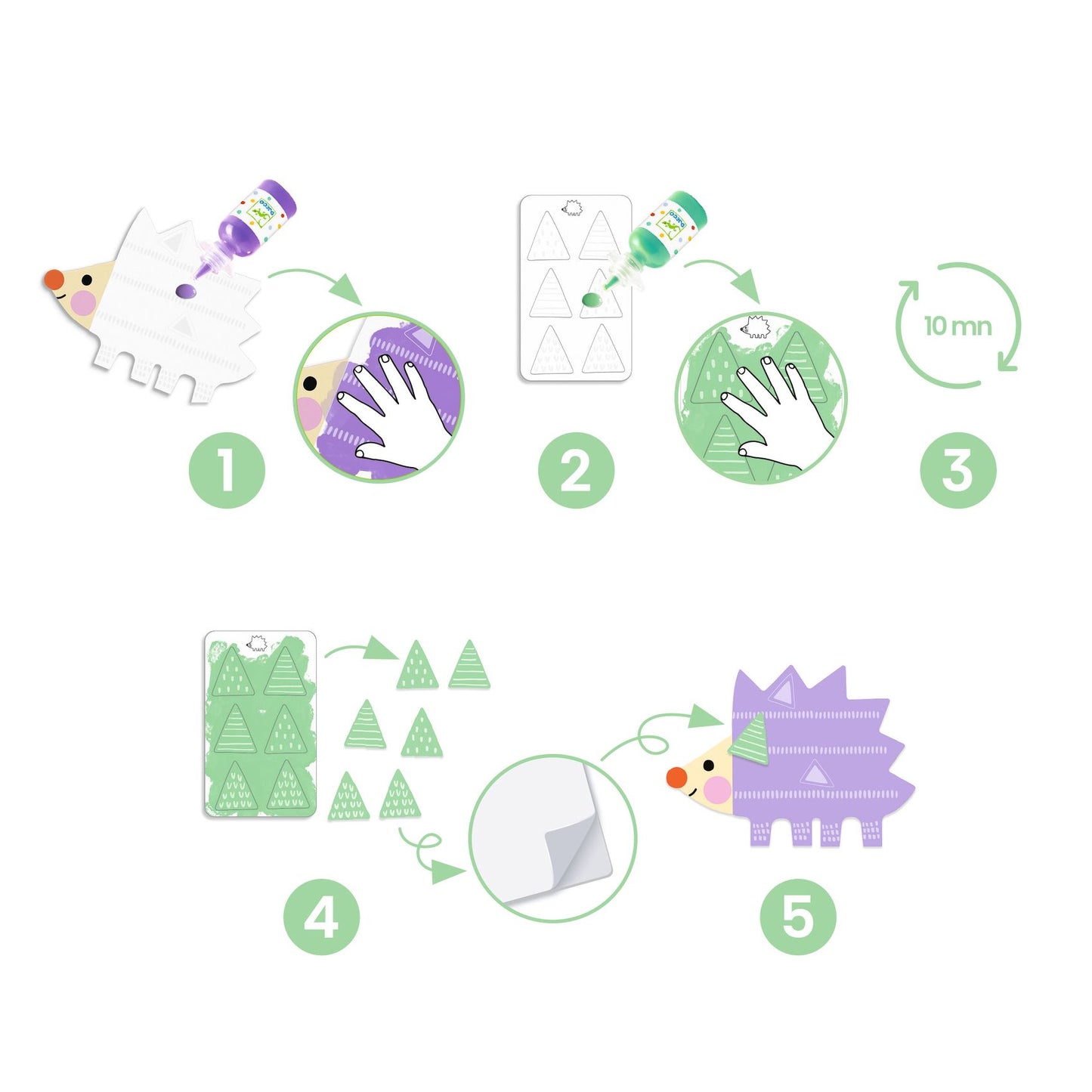 Peinture à doigts magique - Petites formes