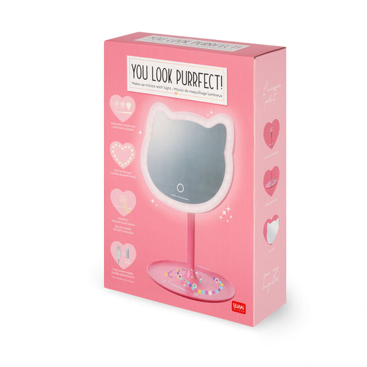 Miroir de Maquillage Lumineux - You Look Purrfect!