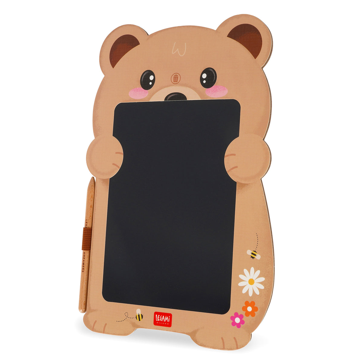 Ardoise Portable LCD en Carton - Teddy Bear - Magic Sketch Board