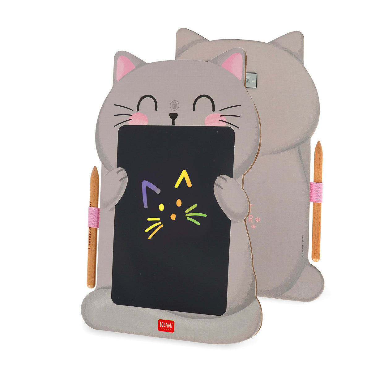 Ardoise Portable LCD en Carton - Kitty