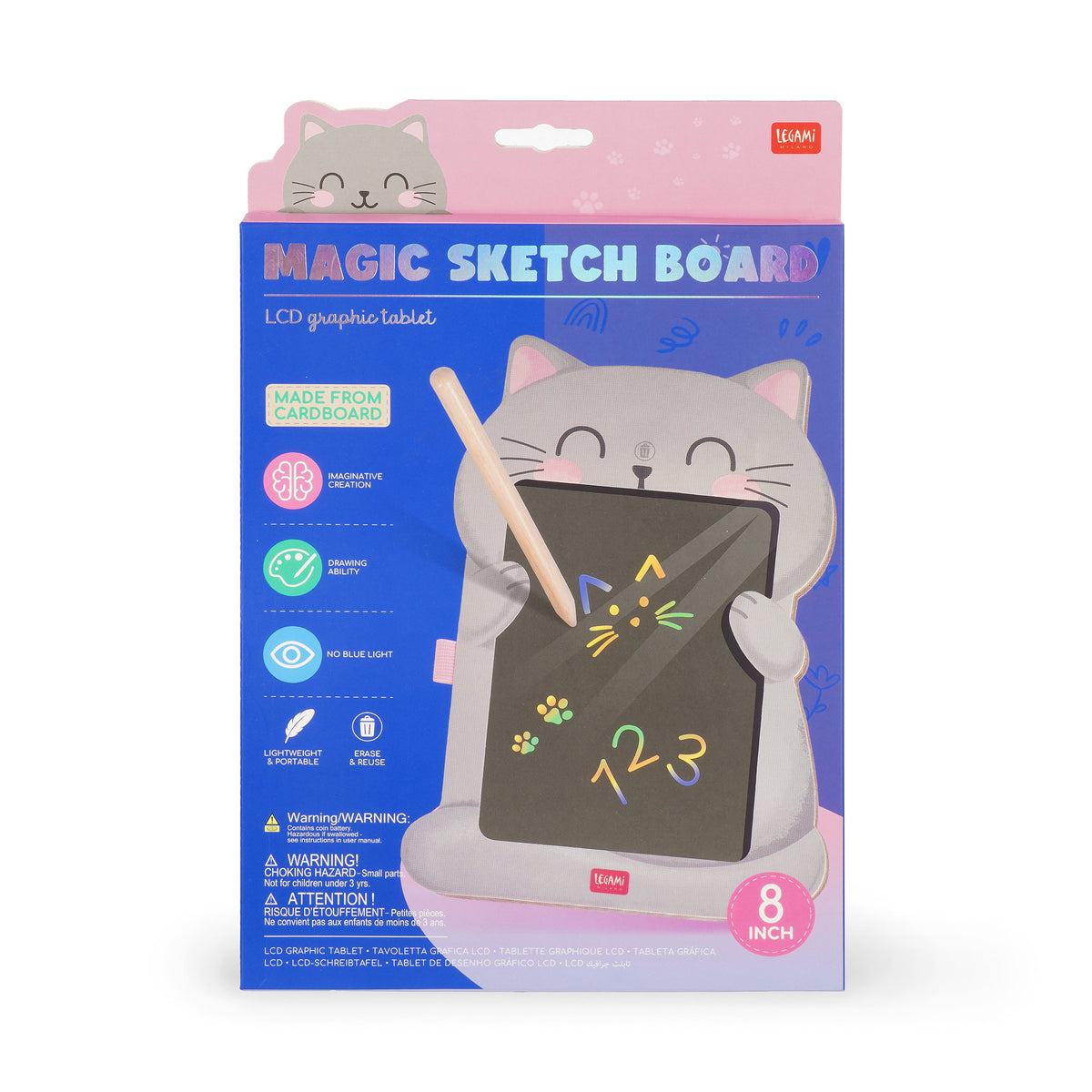 Ardoise Portable LCD en Carton - Kitty