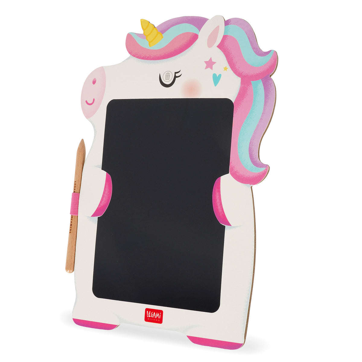 Ardoise Portable LCD en Carton - Licorne - Magic Sketch Board