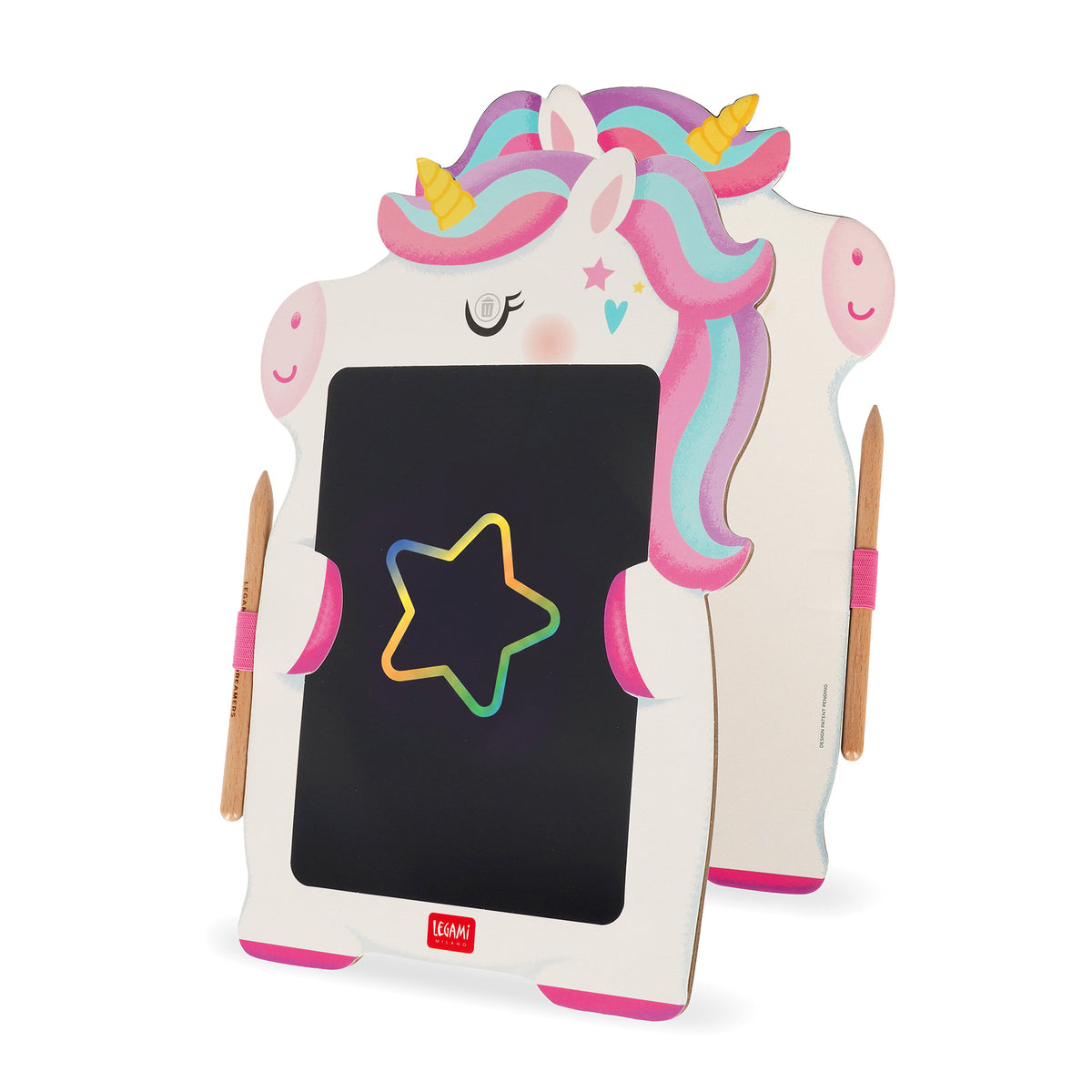 Ardoise Portable LCD en Carton - Licorne - Magic Sketch Board
