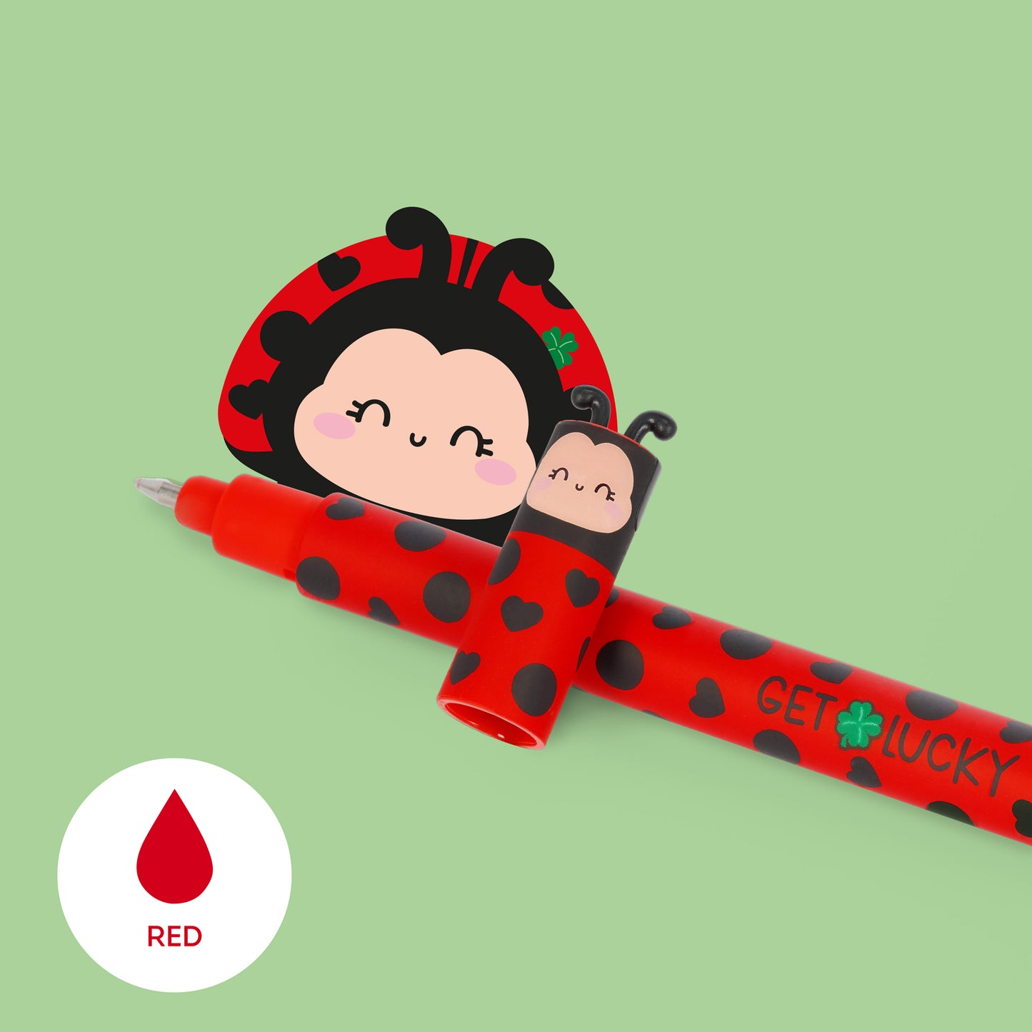 Stylo à Encre Gel Effaçable Ladybug « Get Lucky»