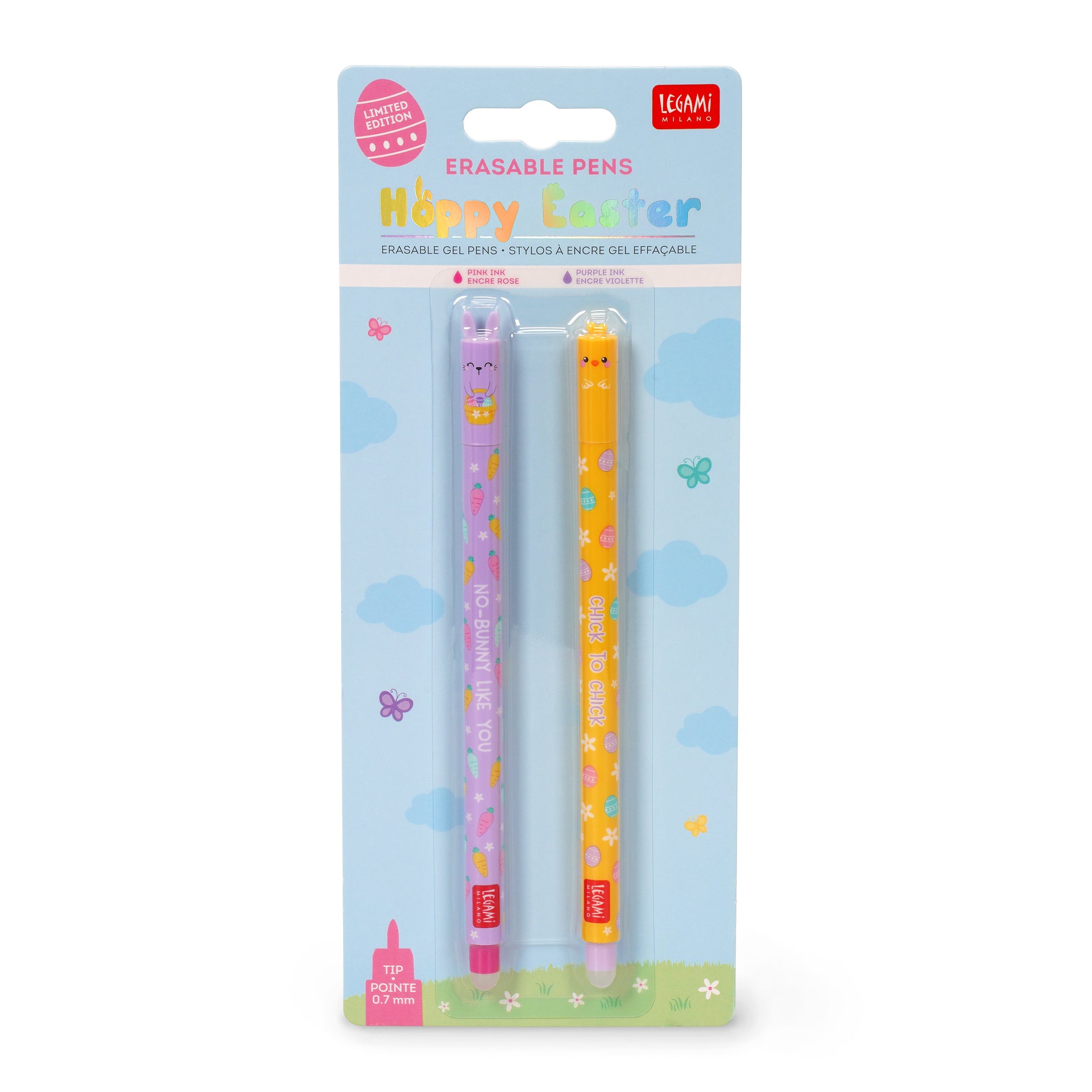 Lot De 4 Stylos Gel Effaçables 0,5 Mm - Encre Thermosensible Bleue, Motif Licorne - Gomme Intégrée, Poignée Ergonomique