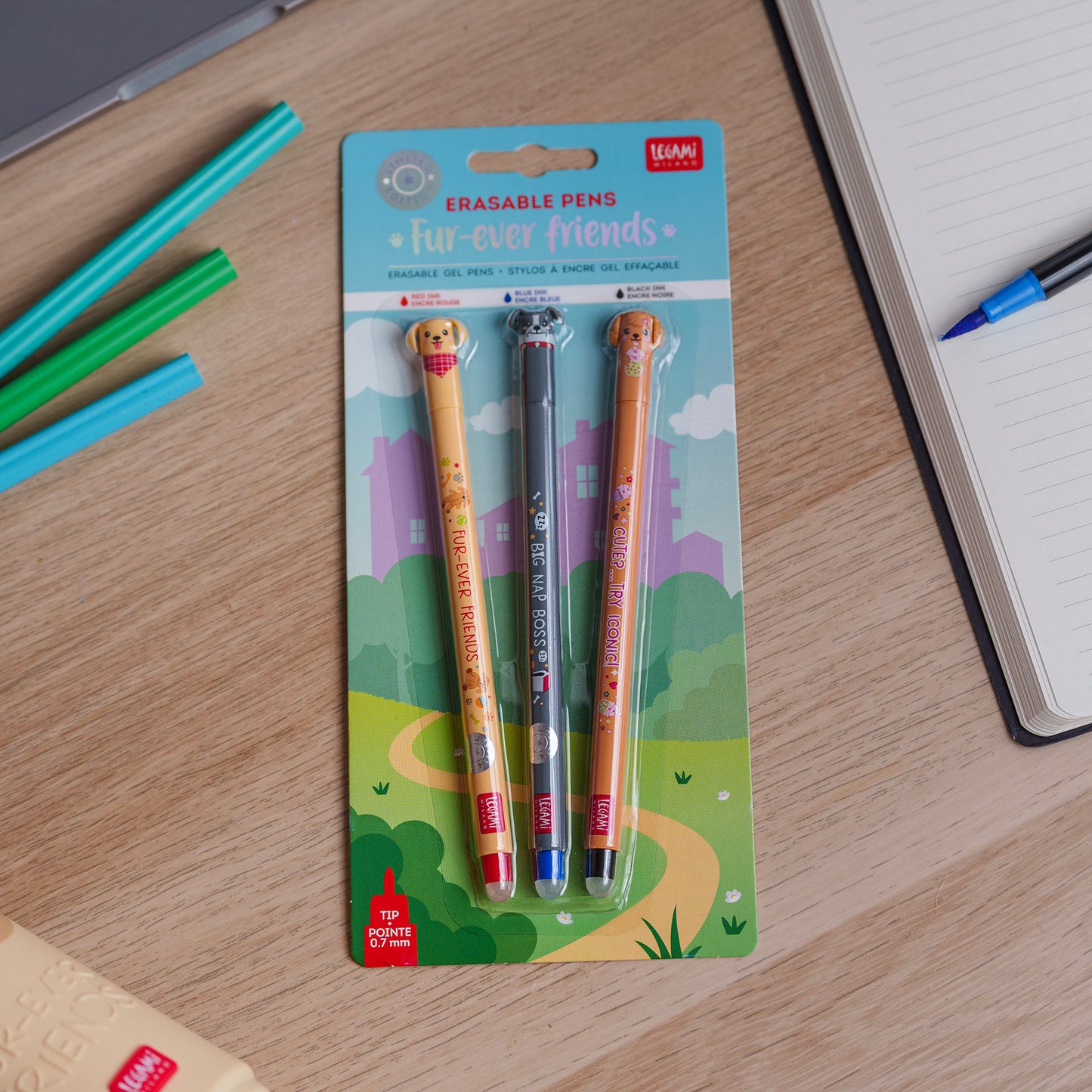 Set de 3 Stylos Effaçables - Fur-ever Friends