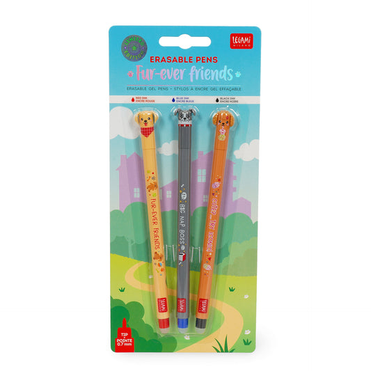 Set de 3 Stylos Effaçables - Fur-ever Friends