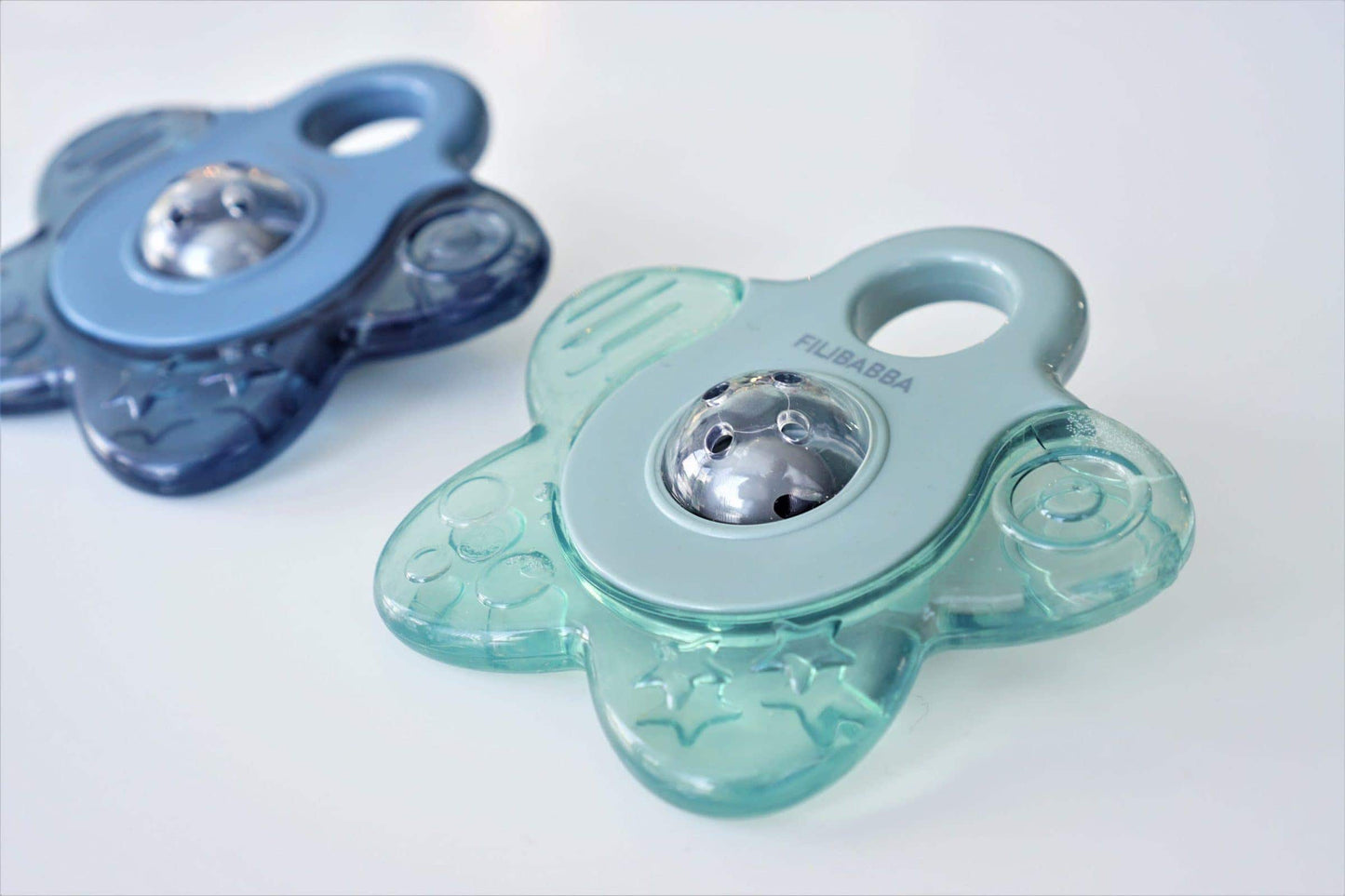 Anneaux de dentition rafraîchissant étoile – Bleu & Vert