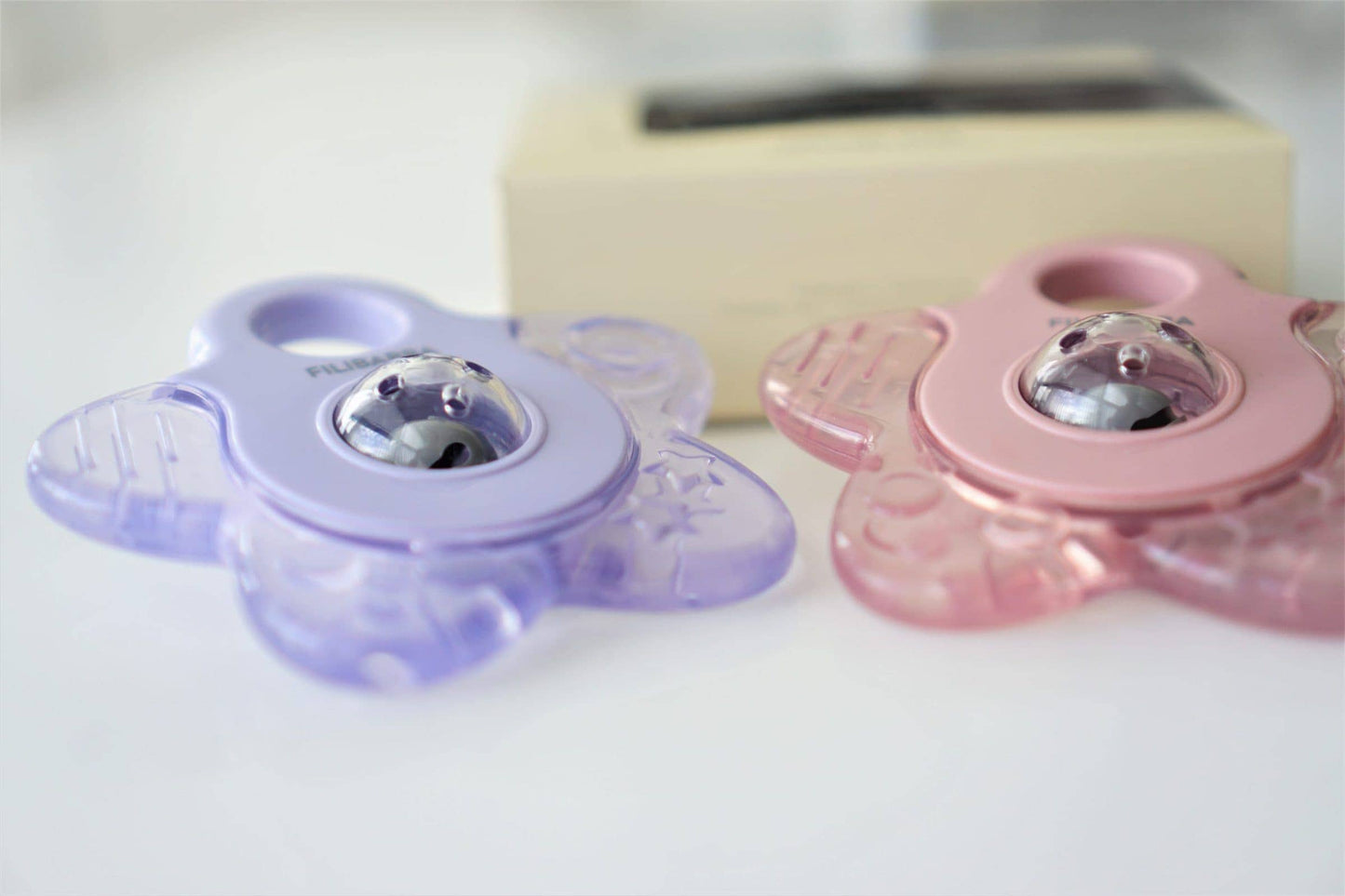 Anneaux de dentition rafraîchissant étoile – Rose & Violet
