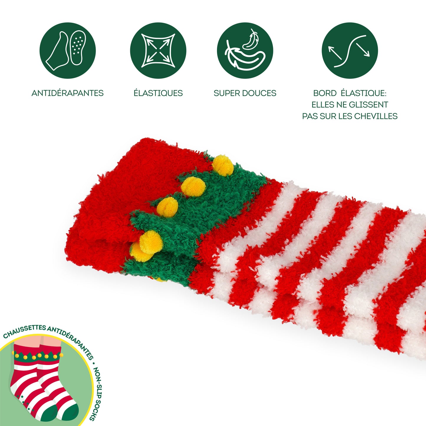 Chaussettes Antidérapantes Noel ADULTE - Divers Modèles