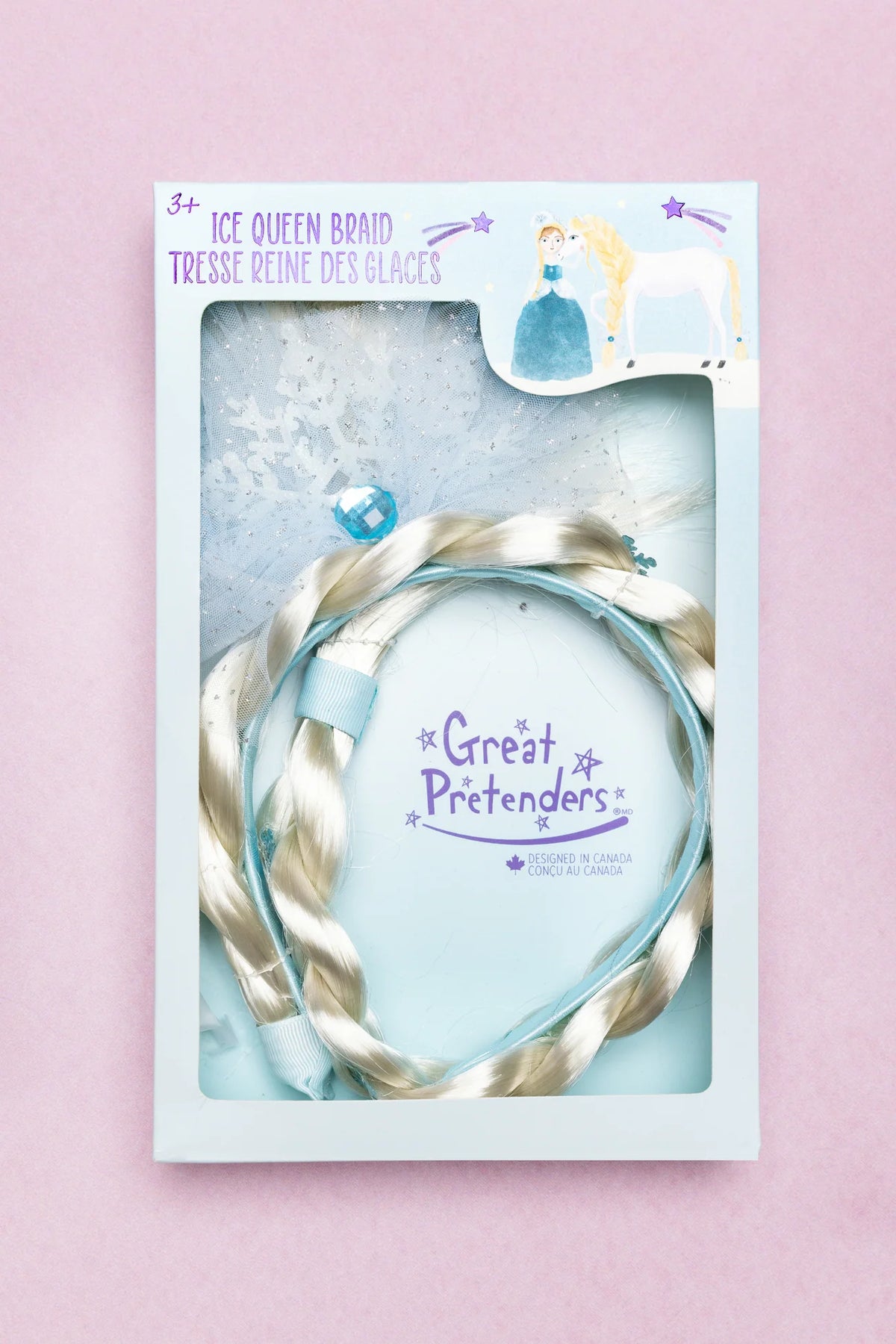 Tiare de la reine des glaces avec tresse