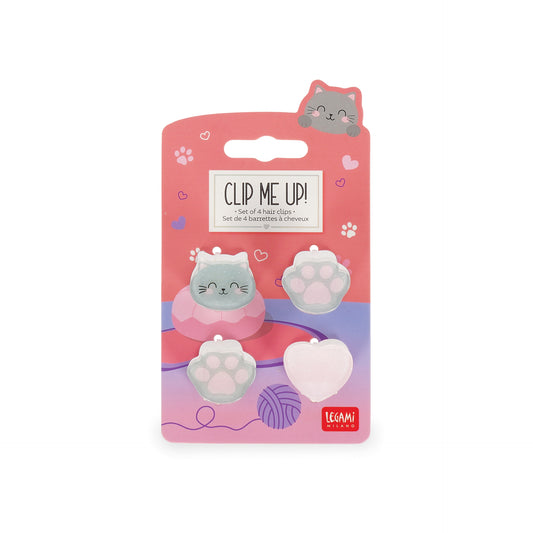 Set de 4 Mini Barrettes à Cheveux Kitty - Clip me up!