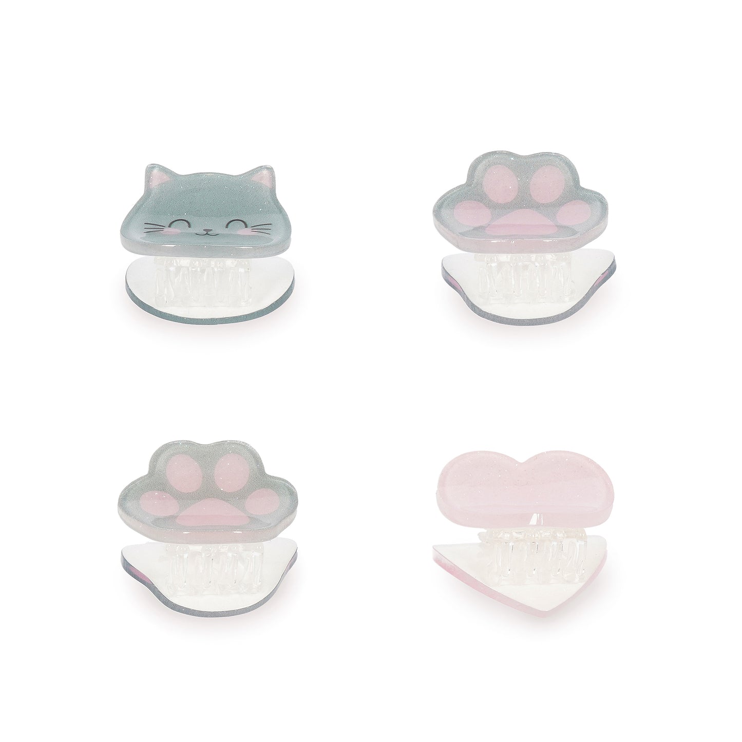 Set de 4 Mini Barrettes à Cheveux Kitty - Clip me up!