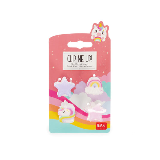 Set de 4 Mini Barrettes à Cheveux Licorne - Clip me up!