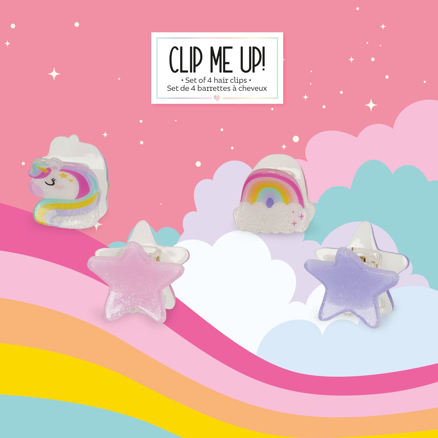 Set de 4 Mini Barrettes à Cheveux Licorne - Clip me up!
