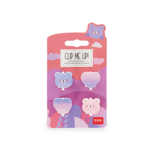 Set de 4 Mini Barrettes à Cheveux Teddy - Clip me up!
