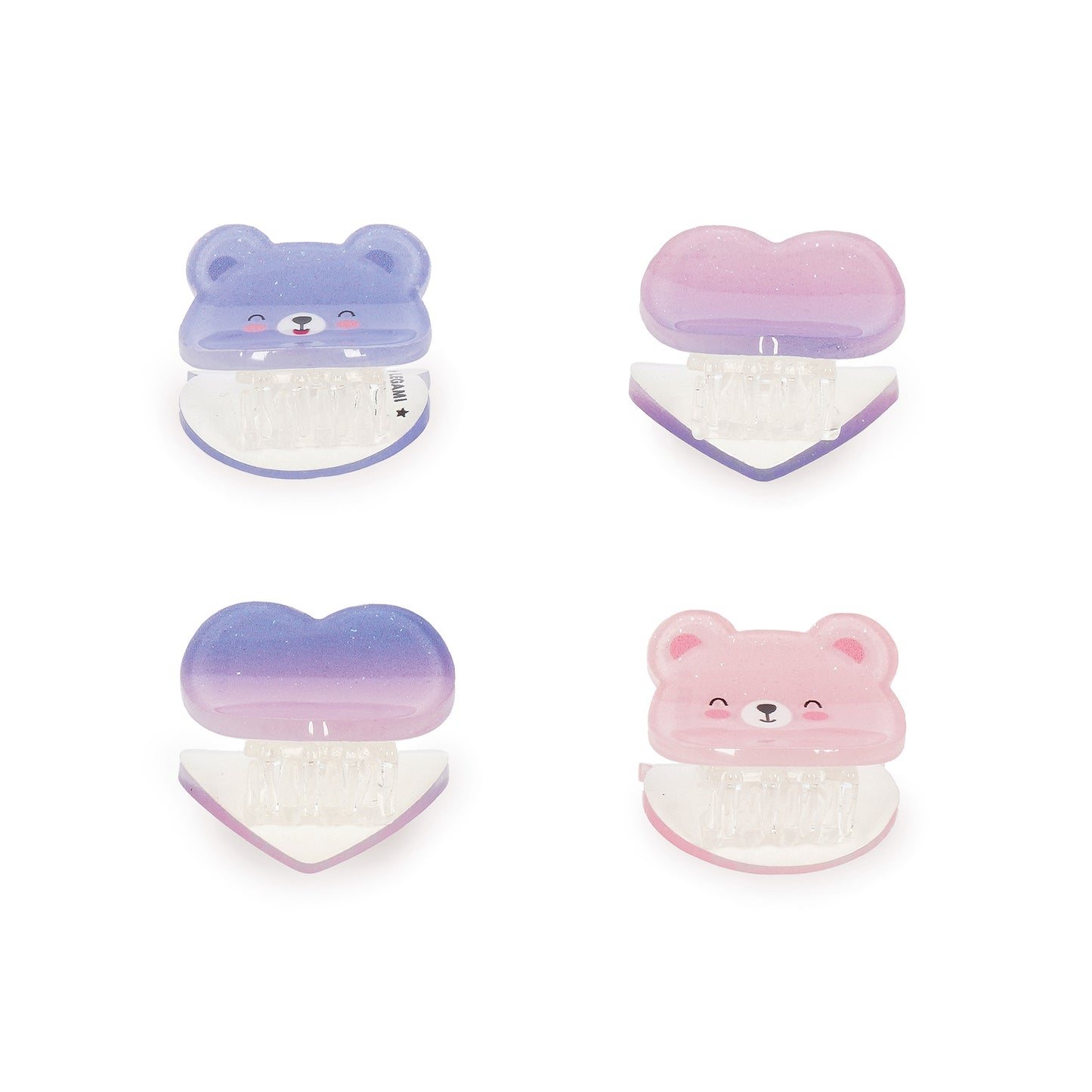 Set de 4 Mini Barrettes à Cheveux Teddy - Clip me up!